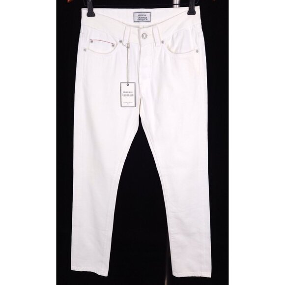 Officine Generale Slim Fit Japanese Selvedge Denim Jeans 28 Mens White $315 - Picture 2 of 14